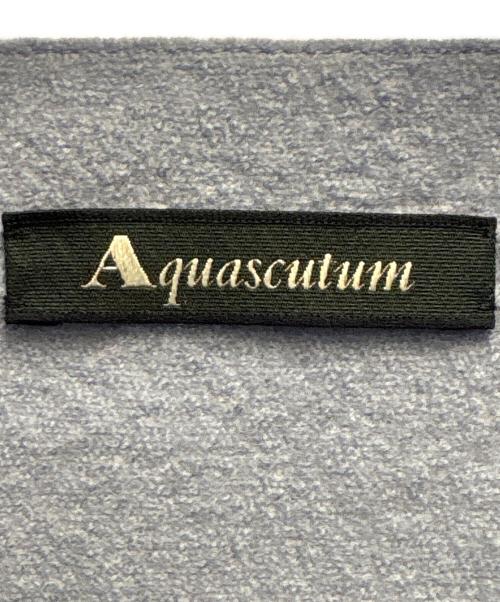 Aquascutum（アクアスキュータム）Aquascutum (アクアスキュータム) ノーカラーコート スカイブルー サイズ:81cm (W32)の古着・服飾アイテム