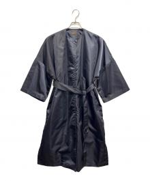 TOMORROW LAND（トゥモローランド）の古着「ノーカラーコート」｜ネイビー