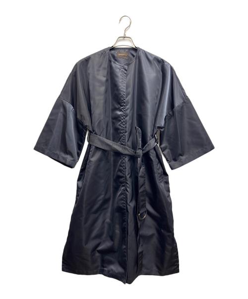 TOMORROW LAND（トゥモローランド）TOMORROW LAND (トゥモローランド) ノーカラーコート ネイビー サイズ:34の古着・服飾アイテム