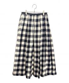 OBLI（オブリ）の古着「ロングスカート」｜ホワイト×ブラック