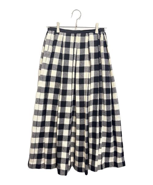 OBLI（オブリ）OBLI (オブリ) ロングスカート ホワイト×ブラック サイズ:Mの古着・服飾アイテム