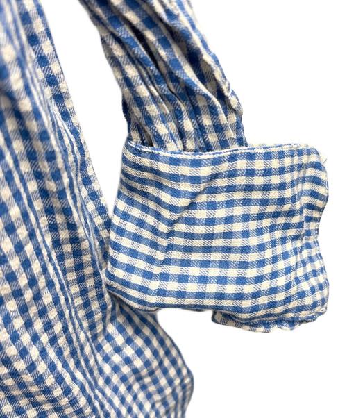 BLAMINK（ブラミンク）BLAMINK (ブラミンク) 長袖ブラウス ホワイト×ブルー サイズ:38の古着・服飾アイテム
