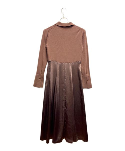 FRAY ID（フレイ アイディー）FRAY ID (フレイ アイディー) 長袖ワンピース ブラウン サイズ:1の古着・服飾アイテム