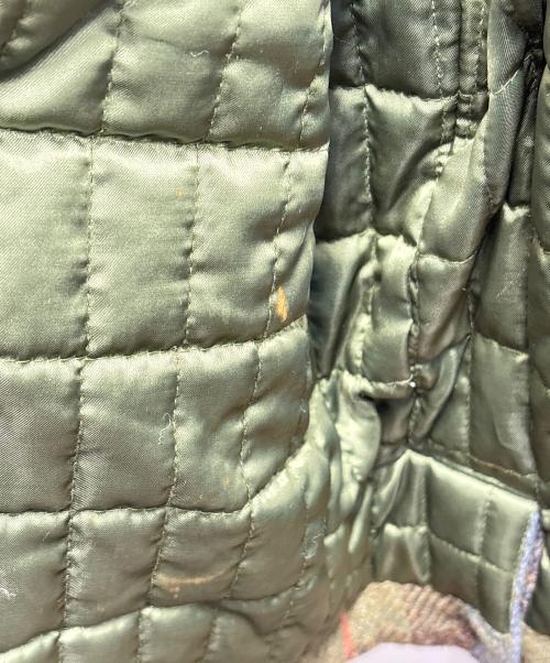 PAUL SMITH（ポールスミス）PAUL SMITH (ポールスミス) Harris Tweed (ハリスツイード) 袖レザー切替スタジャン ブラウン×グリーン サイズ:Mの古着・服飾アイテム