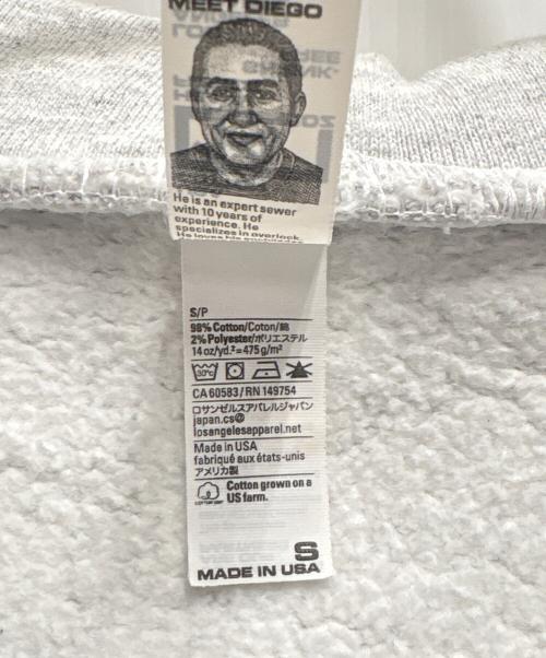 LOS ANGELES APPAREL（ロサンゼルスアパレル）LOS ANGELES APPAREL (ロサンゼルスアパレル) ジップパーカー / 14oz グレー サイズ:Sの古着・服飾アイテム