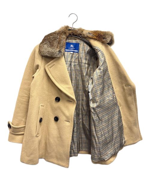 BURBERRY（バーバリー）BURBERRY (バーバリー) アンゴラ混ダブルコート ベージュ サイズ:Mの古着・服飾アイテム