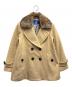 BURBERRY（バーバリー）の古着「アンゴラ混ダブルコート」｜ベージュ