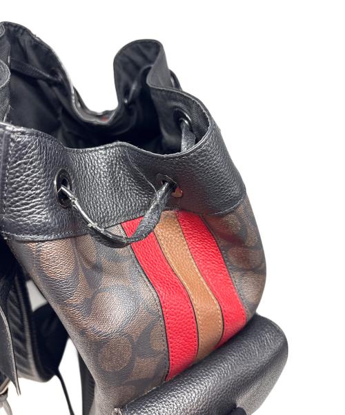 COACH（コーチ）COACH (コーチ) リュック ブラック×ブラウンの古着・服飾アイテム