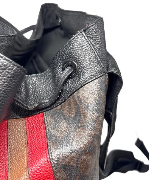 COACH（コーチ）COACH (コーチ) リュック ブラック×ブラウンの古着・服飾アイテム