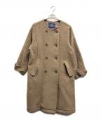 LONDON Traditionロンドントラディション）の古着「ノーカラーコート」｜ブラウン