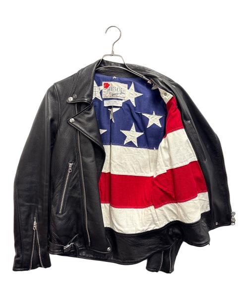 SEVESKIG（セヴシグ）SEVESKIG (セヴシグ) ダブルライダースジャケット ブラック サイズ:Mの古着・服飾アイテム