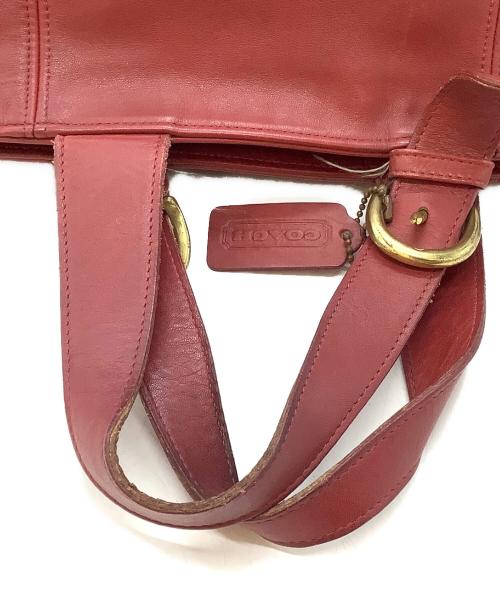 COACH（コーチ）COACH (コーチ) ハンドバッグ レッドの古着・服飾アイテム
