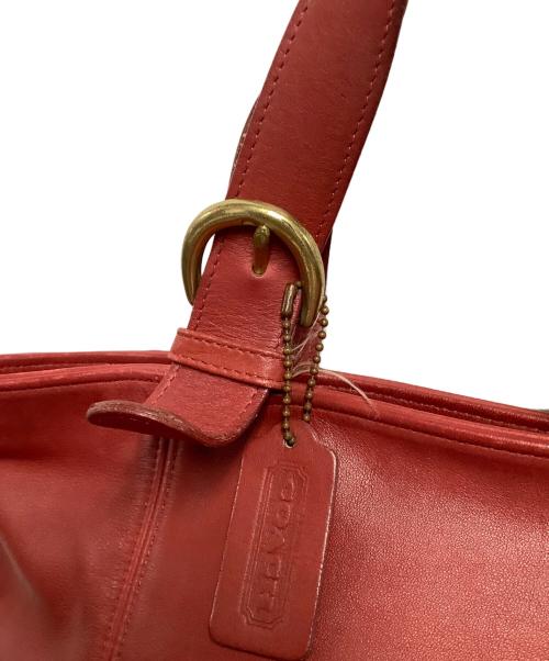 COACH（コーチ）COACH (コーチ) ハンドバッグ レッドの古着・服飾アイテム