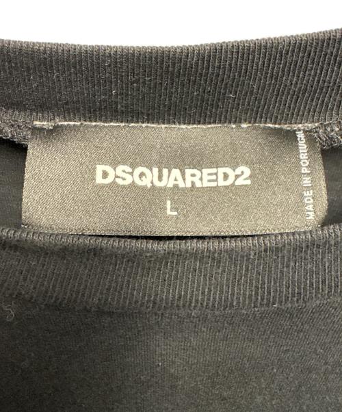 DSQUARED2（ディースクエアード）DSQUARED2 (ディースクエアード) ロゴTシャツ ブラック サイズ:Lの古着・服飾アイテム