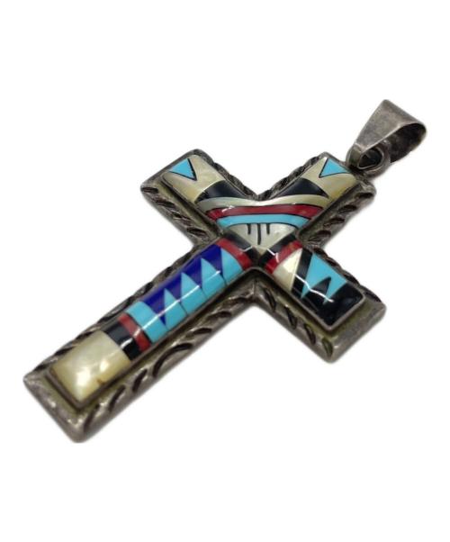 RM（アールエム）RM (アールエム) クロスペンダントトップ ブルーの古着・服飾アイテム