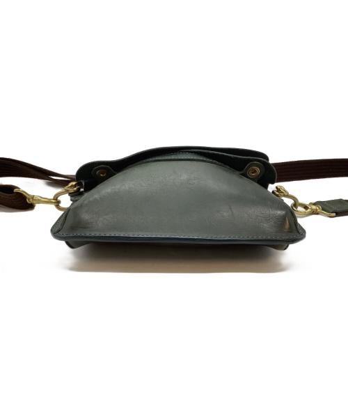 BEERBELLY（ビアベリー）BEERBELLY (ビアベリー) レザーショルダーバッグ グリーンの古着・服飾アイテム