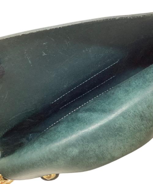 BEERBELLY（ビアベリー）BEERBELLY (ビアベリー) レザーショルダーバッグ グリーンの古着・服飾アイテム