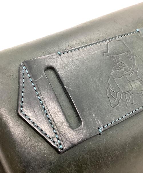 BEERBELLY（ビアベリー）BEERBELLY (ビアベリー) レザーショルダーバッグ グリーンの古着・服飾アイテム