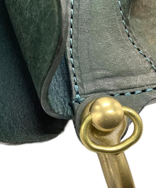 BEERBELLY（ビアベリー）BEERBELLY (ビアベリー) レザーショルダーバッグ グリーンの古着・服飾アイテム