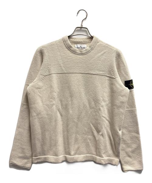 STONE ISLAND（ストーンアイランド）STONE ISLAND (ストーンアイランド) 厚手ニット ホワイト サイズ:Mの古着・服飾アイテム