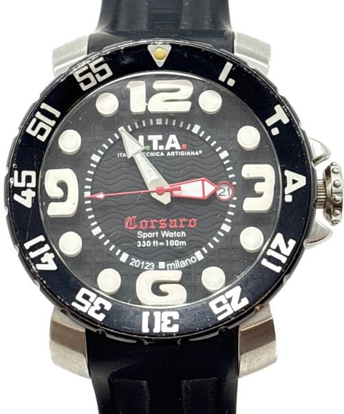 I.T.A.（アイティーエー）I.T.A. (アイティーエー) リストウォッチ ブラックの古着・服飾アイテム