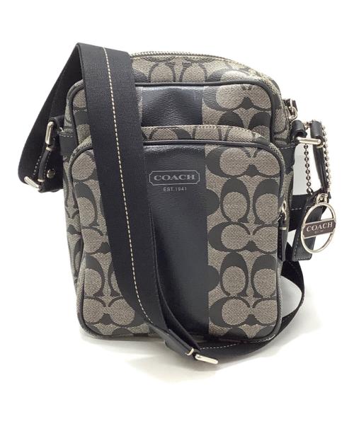 COACH（コーチ）COACH (コーチ) ショルダーバッグ ブラック×グレーの古着・服飾アイテム