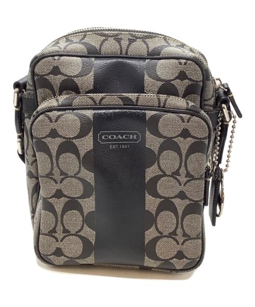 COACH（コーチ）COACH (コーチ) ショルダーバッグ ブラック×グレーの古着・服飾アイテム