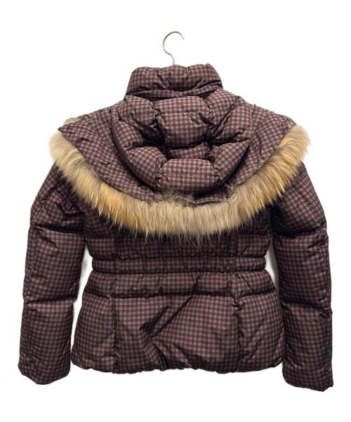 COACH（コーチ）COACH (コーチ) リアルファーフーデットダウンジャケット ブラウン サイズ:Sの古着・服飾アイテム