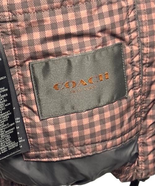 COACH（コーチ）COACH (コーチ) リアルファーフーデットダウンジャケット ブラウン サイズ:Sの古着・服飾アイテム