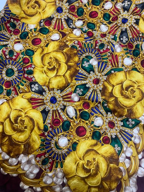 CHANEL（シャネル）CHANEL (シャネル) スカーフ ボルドーの古着・服飾アイテム