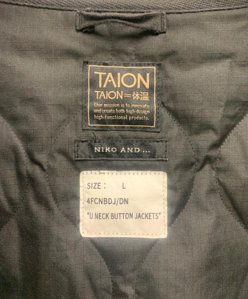 TAION（タイオン）TAION (タイオン) niko and (ニコアンド) キルティングジャケット ブラック サイズ:Lの古着・服飾アイテム