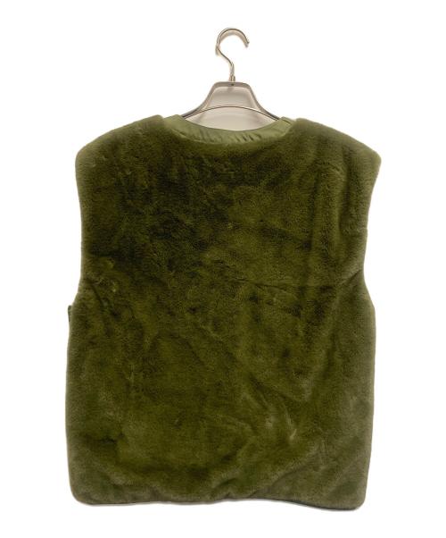 KASTANE（カスタネ）KASTANE (カスタネ) キルティングコート ベージュ×グリーン サイズ:FREEの古着・服飾アイテム