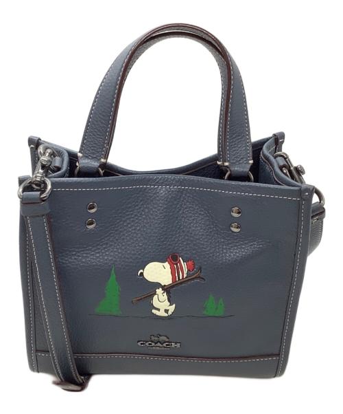 COACH（コーチ）COACH (コーチ) PEANUTS (ピーナッツ) 2WAYバッグ ネイビーの古着・服飾アイテム