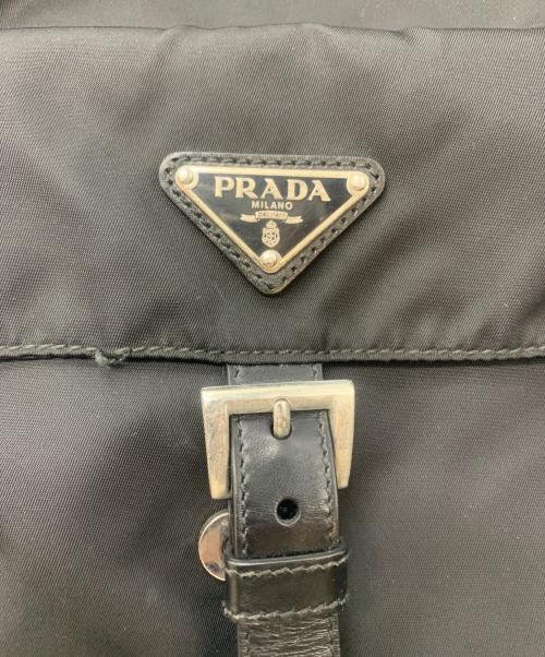 PRADA（プラダ）PRADA (プラダ) ナイロンショルダーバッグ ブラックの古着・服飾アイテム