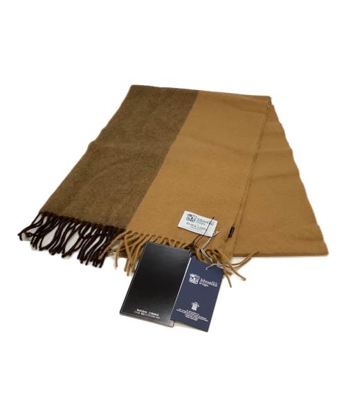 JOHNSTONS OF ELGIN（ジョンストンズオブエルガン）JOHNSTONS OF ELGIN (ジョンストンズオブエルガン) BLACK LABEL CRESTBRIDGE (ブラックレーベル クレストブリッジ) マフラー ブラウン 未使用品の古着・服飾アイテム