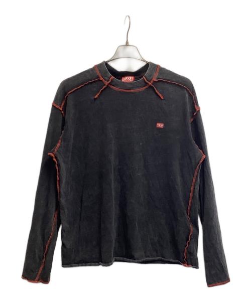 DIESEL（ディーゼル）DIESEL (ディーゼル) 長袖カットソー グレー サイズ:Mの古着・服飾アイテム