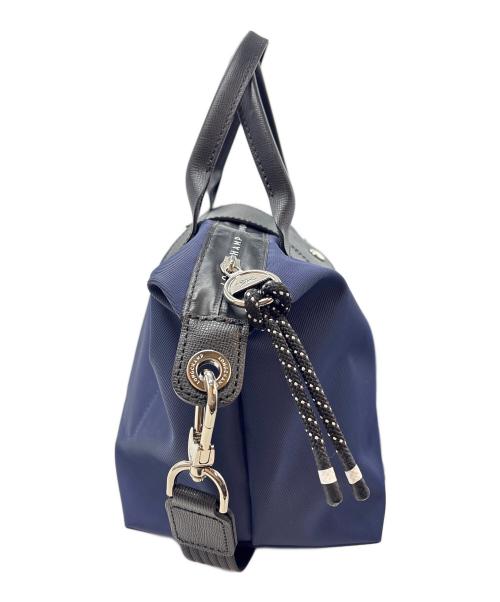 LONGCHAMP（ロンシャン）LONGCHAMP (ロンシャン) Sトップハンドルバッグ / ルプリアージュ ブラック×ネイビーの古着・服飾アイテム