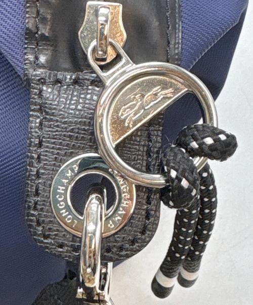 LONGCHAMP（ロンシャン）LONGCHAMP (ロンシャン) Sトップハンドルバッグ / ルプリアージュ ブラック×ネイビーの古着・服飾アイテム