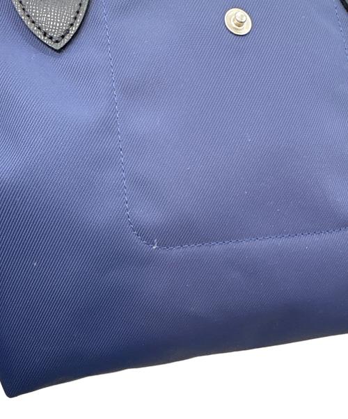 LONGCHAMP（ロンシャン）LONGCHAMP (ロンシャン) Sトップハンドルバッグ / ルプリアージュ ブラック×ネイビーの古着・服飾アイテム