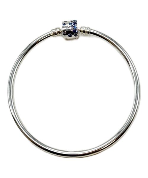 PANDORA（パンドラ）PANDORA (パンドラ) バングル / スターリングシルバー シルバー×ブルーの古着・服飾アイテム