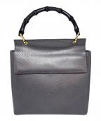 GUCCIグッチ）の古着「ハンドバッグ / OLD GUCCI バンブーハンドル」｜ブラック