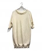 LANVIN en Bleuランバンオンブルー）の古着「ニットワンピース」｜アイボリー