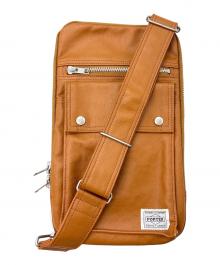 PORTER（ポーター）の古着「スリングショルダーバック」｜キャメル