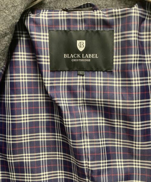 BLACK LABEL CRESTBRIDGE（ブラックレーベル クレストブリッジ）BLACK LABEL CRESTBRIDGE (ブラックレーベル クレストブリッジ) ウールコート グレー サイズ:Lの古着・服飾アイテム