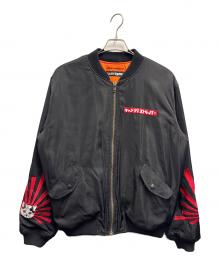 Candy Stripper（キャンディーストリッパー）の古着「MA-1ジャケット」｜ブラック×レッド