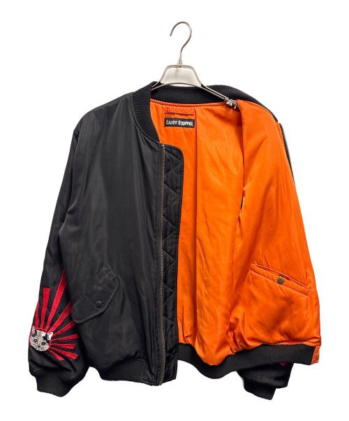 Candy Stripper（キャンディーストリッパー）Candy Stripper (キャンディーストリッパー) MA-1ジャケット ブラック×レッド サイズ:Mの古着・服飾アイテム