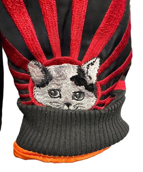 Candy Stripper（キャンディーストリッパー）Candy Stripper (キャンディーストリッパー) MA-1ジャケット ブラック×レッド サイズ:Mの古着・服飾アイテム