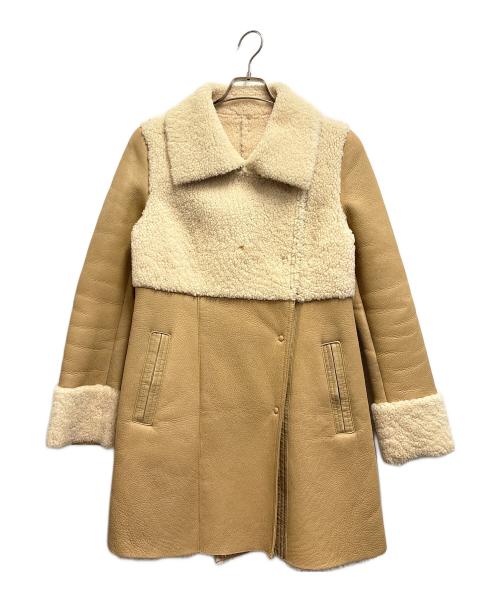 BALMAIN（バルマン）BALMAIN (バルマン) ムートンコート ベージュ サイズ:9の古着・服飾アイテム