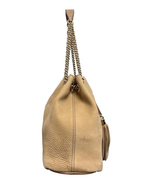 GUCCI（グッチ）GUCCI (グッチ) チェーントートバッグ ベージュの古着・服飾アイテム