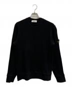 STONE ISLANDストーンアイランド）の古着「ワッフルクルーネックスウェット」｜ブラック